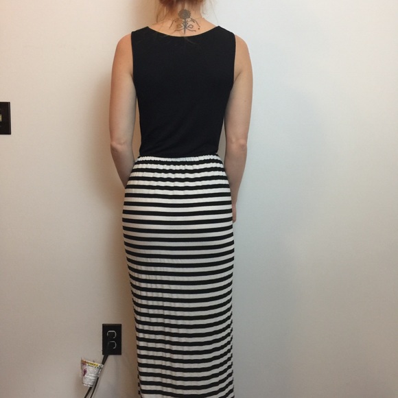 Sunday in Brooklyn Black Striped Sleeveless Dress - Picture 3 of 8